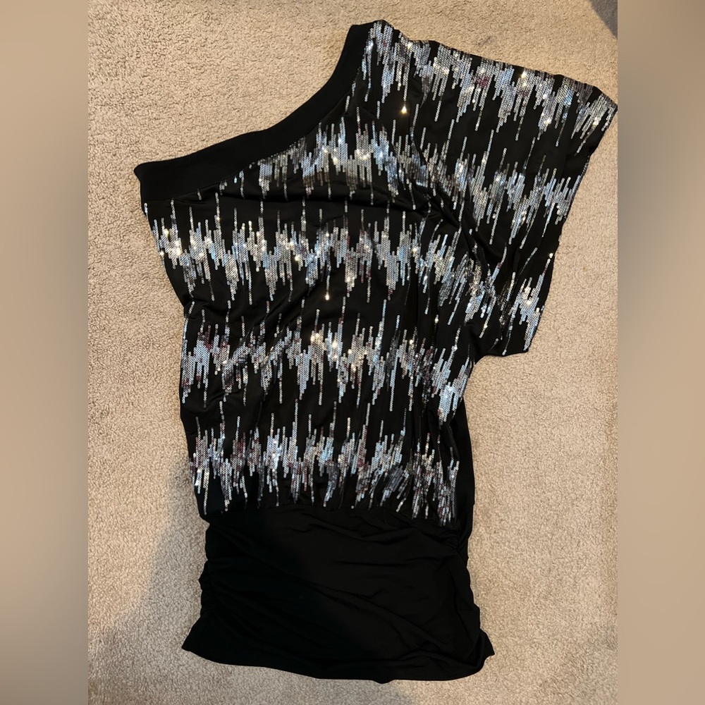 Black and silver dress